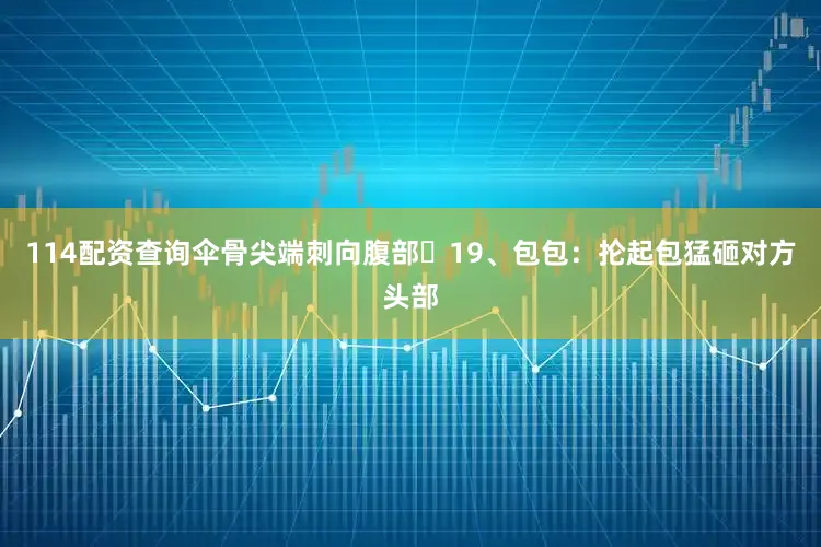 114配资查询伞骨尖端刺向腹部​19、包包：抡起包猛砸对方头部